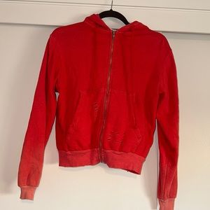 Wildfox Distressed Red Jacket